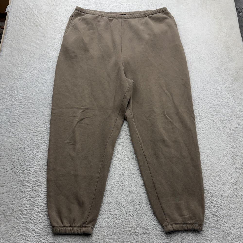 Nuuds Fleece Sweatpants Clay Brown Relaxed Fit Joggers Mens 3XL Heavyweight